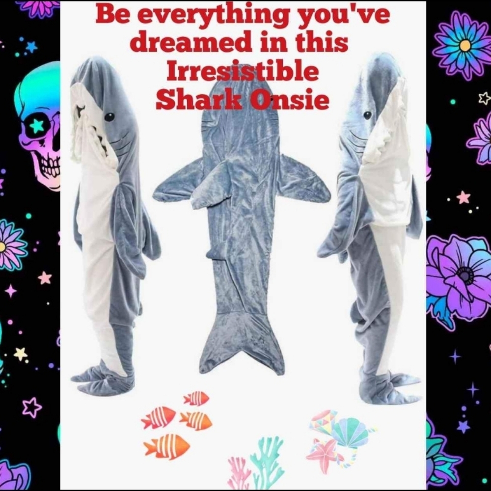Shark One Piece Costume - Gray